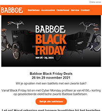 Black Friday mailing Babboe preview