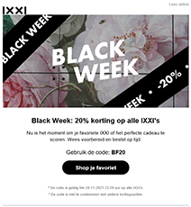 Black Friday mailing IXXI preview